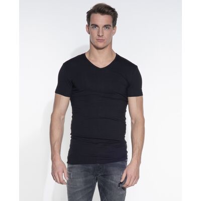 Slater Heren Ondershirts Strecht V-hals 2-pack Zwart In Maat: S Slater Heren Ondershirts Strecht V-hals 2-pack Zwart In Maat: S