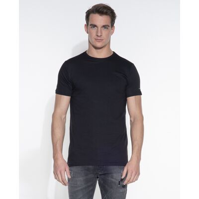 Slater Heren T-shirts Regular Fit O-hals 2-pack Zwart In Maat: S Slater Heren T-shirts Regular Fit O-hals 2-pack Zwart In Maat: S