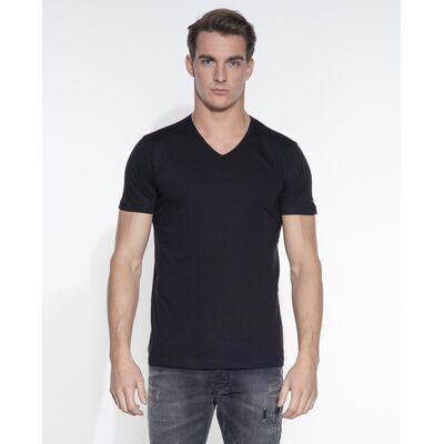 Slater Heren T-shirts Regular Fit V-hals 2-pack Zwart In Maat: XXL Slater Heren T-shirts Regular Fit V-hals 2-pack Zwart In Maat: XXL