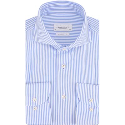 Profuomo Heren Japanese Knitted Overhemd Blauw In Maat: 40 Profuomo Heren Japanese Knitted Overhemd Blauw In Maat: 40
