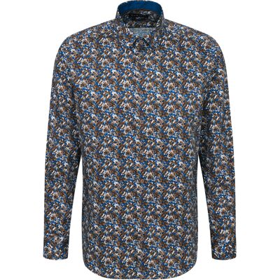 Bugatti Clothing Heren Casual Overhemd Bruin In Maat: M Bugatti Clothing Heren Casual Overhemd Bruin In Maat: M
