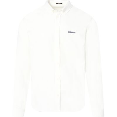 Denham Heren Casual Overhemd Wit In Maat: L Denham Heren Casual Overhemd Wit In Maat: L
