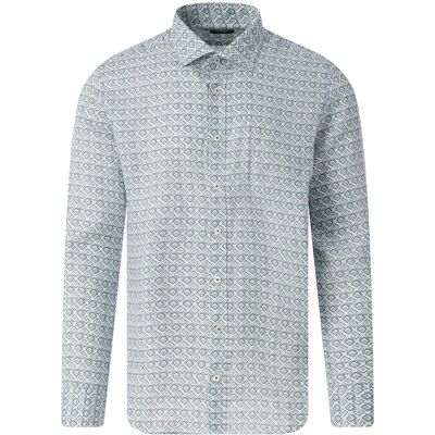 Bugatti Clothing Heren Casual Overhemd Groen In Maat: XXXL Bugatti Clothing Heren Casual Overhemd Groen In Maat: XXXL