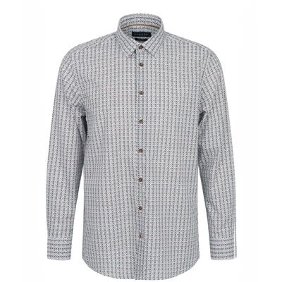 Bugatti Clothing Heren Casual Overhemd Bruin In Maat: XXXL Bugatti Clothing Heren Casual Overhemd Bruin In Maat: XXXL