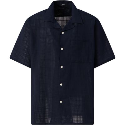 Denham Heren Casual Overhemd Donkerblauw In Maat: L Denham Heren Casual Overhemd Donkerblauw In Maat: L