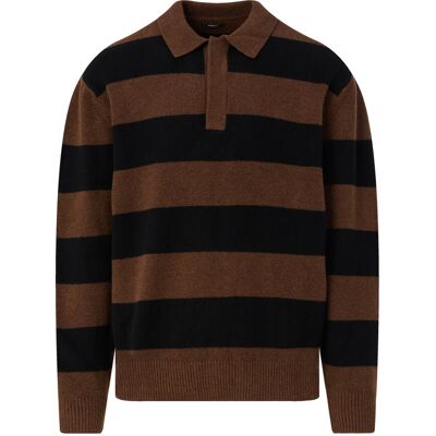 Denham Heren Rugby Bruin In Maat: XL Denham Heren Rugby Bruin In Maat: XL