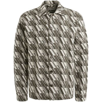 Cast Iron Heren Overshirt Grijs In Maat: L Cast Iron Heren Overshirt Grijs In Maat: L