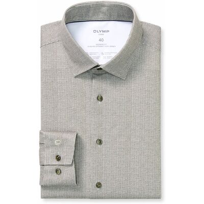 OLYMP Heren Luxor 24/7 Modern Fit Dress Shirt Groen In Maat: 43 OLYMP Heren Luxor 24/7 Modern Fit Dress Shirt Groen In Maat: 43