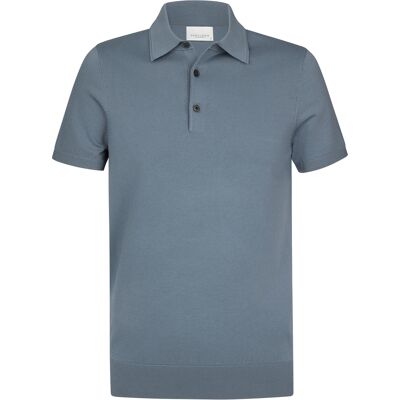 Profuomo Heren Luxury Basic Polo Denim In Maat: XXL Profuomo Heren Luxury Basic Polo Denim In Maat: XXL