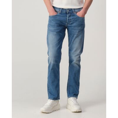 Replay Heren Grover 573 Jeans Blauw In Maat: 34/32 Replay Heren Grover 573 Jeans Blauw In Maat: 34/32