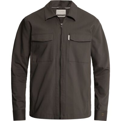 Cast Iron Heren Overshirt Tech Stretch Grijs In Maat: L Cast Iron Heren Overshirt Tech Stretch Grijs In Maat: L