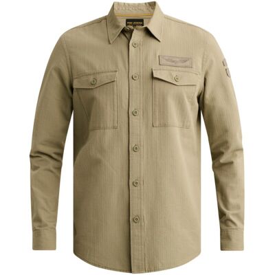 PME Legend Heren Casual Overhemd Donkergroen In Maat: L PME Legend Heren Casual Overhemd Donkergroen In Maat: L