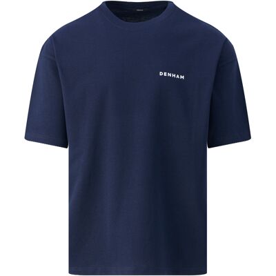 Denham Heren Waine Graphic T-shirt Donkerblauw In Maat: XXL Denham Heren Waine Graphic T-shirt Donkerblauw In Maat: XXL