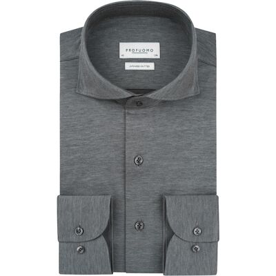 Profuomo Heren Japanese Knitted Casual Overhemd Zwart In Maat: 40 Profuomo Heren Japanese Knitted Casual Overhemd Zwart In Maat: 40