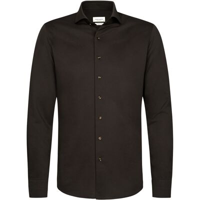 Profuomo Heren Japanese Knitted Casual Overhemd Bruin In Maat: 38 Profuomo Heren Japanese Knitted Casual Overhemd Bruin In Maat: 38