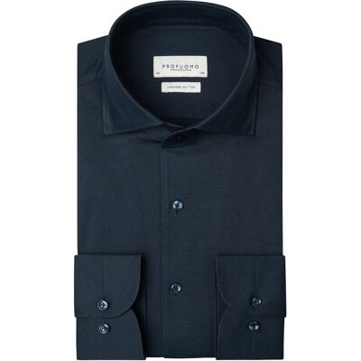 Profuomo Heren Japanese Knitted Casual Overhemd Blauw In Maat: 39 Profuomo Heren Japanese Knitted Casual Overhemd Blauw In Maat: 39
