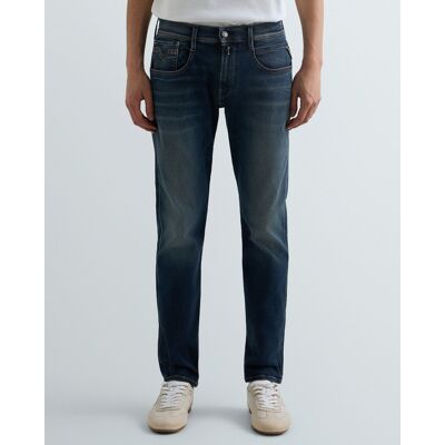 Replay Heren Anbass Hyperflex Jeans Blauw In Maat: 31/32 Replay Heren Anbass Hyperflex Jeans Blauw In Maat: 31/32