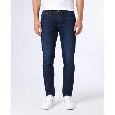 Replay Heren Anbass Powerstretch Jeans Donkerblauw In Maat: 34/32 Replay Heren Anbass Powerstretch Jeans Donkerblauw In Maat: 34/32
