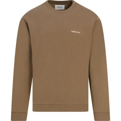 Replay Heren Sweater Bruin In Maat: XXL Replay Heren Sweater Bruin In Maat: XXL