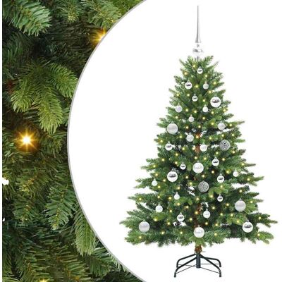 vidaXL Kunstkerstboom met 150 LED met standaard Groen 120 cm PE en PVC vidaXL Kunstkerstboom met 150 LED met standaard Groen 120 cm PE en PVC