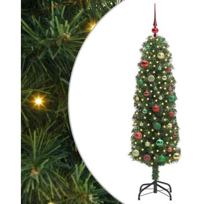 vidaXL Kunstkerstboom Groen 150 cm PVC en Staal en Kunststof vidaXL Kunstkerstboom Groen 150 cm PVC en Staal en Kunststof
