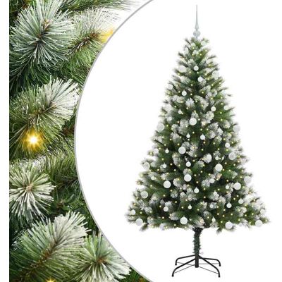 vidaXL Kunstmatige Scharnierende Kerstboom met Gevlokte Sneeuw Warmwit vidaXL Kunstmatige Scharnierende Kerstboom met Gevlokte Sneeuw Warmwit