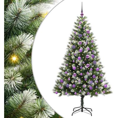 vidaXL Kunstmatige Scharnierende Kerstboom met Gevlokte Sneeuw Warmwit vidaXL Kunstmatige Scharnierende Kerstboom met Gevlokte Sneeuw Warmwit