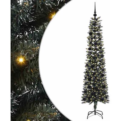 vidaXL Kunstkerstboom met 300 LED Groen 180 cm PVC en Plastic en Staal vidaXL Kunstkerstboom met 300 LED Groen 180 cm PVC en Plastic en Staal