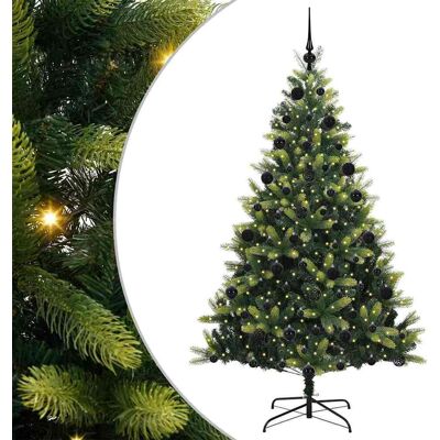 vidaXL Kunstmatige Scharnierende Kerstboom 300 LEDs Groen 210 cm vidaXL Kunstmatige Scharnierende Kerstboom 300 LEDs Groen 210 cm