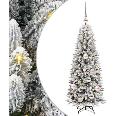 vidaXL Kunstkerstboom Wit 120 cm PVC en plastic en staal en PE vidaXL Kunstkerstboom Wit 120 cm PVC en plastic en staal en PE