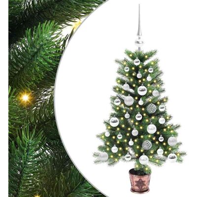 vidaXL Kerstboom met 150 LED met standaard Groen 90 cm PE vidaXL Kerstboom met 150 LED met standaard Groen 90 cm PE