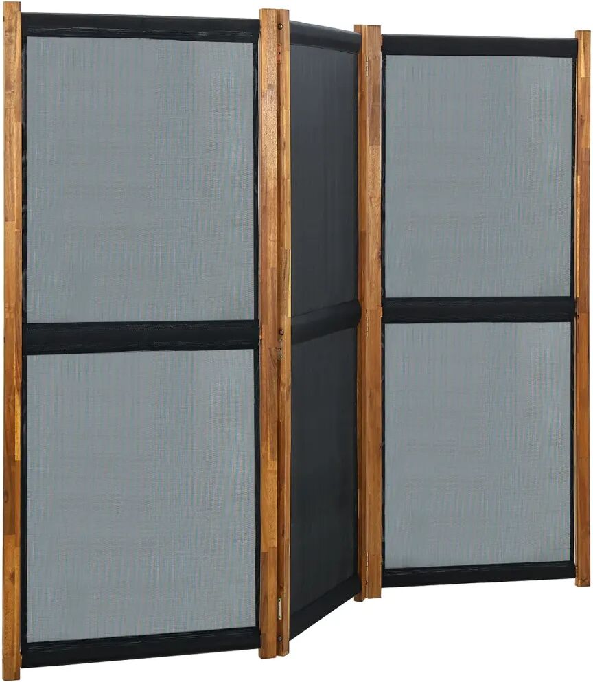 vidaXL Kamerscherm met 3 panelen 210x170 cm zwart