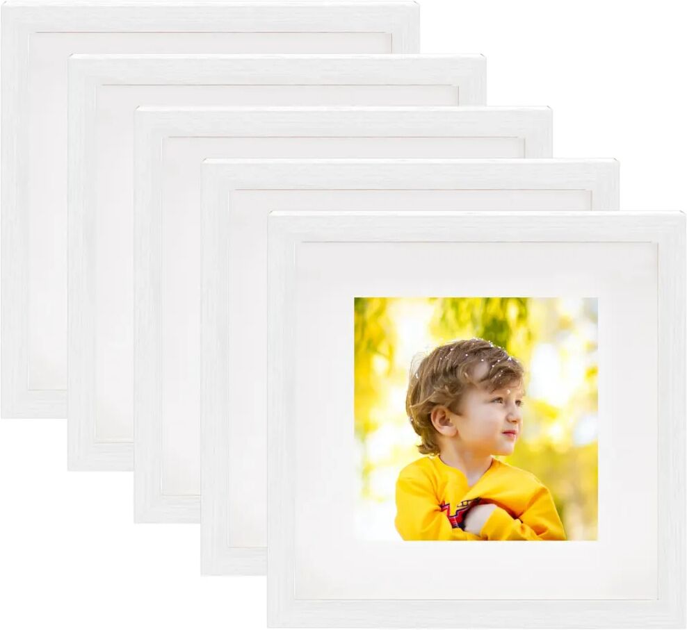 vidaXL Fotolijsten 5 st voor 13x13 cm foto 3D 23x23 cm wit