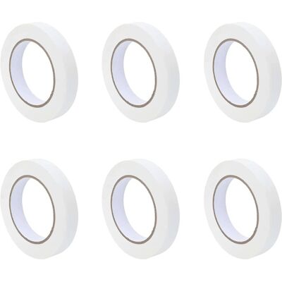 vidaXL Schilder Maskering Tapes 6 st Wit 19 mm x 50 m Papier vidaXL Schilder Maskering Tapes 6 st Wit 19 mm x 50 m Papier