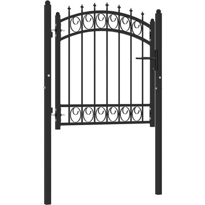 vidaXL Hekpoort EMMEN met stalen pinnen 103x97 cm zwart vidaXL Hekpoort EMMEN met stalen pinnen 103x97 cm zwart