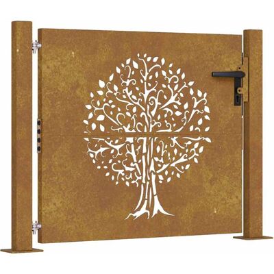 vidaXL Poort 100x75 cm boomontwerp cortenstaal vidaXL Poort 100x75 cm boomontwerp cortenstaal