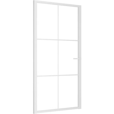 vidaXL Binnendeur 102,5x201,5 cm ESG-glas en aluminium wit vidaXL Binnendeur 102,5x201,5 cm ESG-glas en aluminium wit