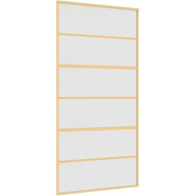 vidaXL Schuifdeur 102,5x205 cm mat ESG-glas en aluminium goudkleurig vidaXL Schuifdeur 102,5x205 cm mat ESG-glas en aluminium goudkleurig