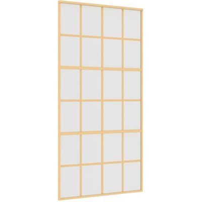 vidaXL Schuifdeur 102,5x205 cm mat ESG-glas en aluminium goudkleurig vidaXL Schuifdeur 102,5x205 cm mat ESG-glas en aluminium goudkleurig
