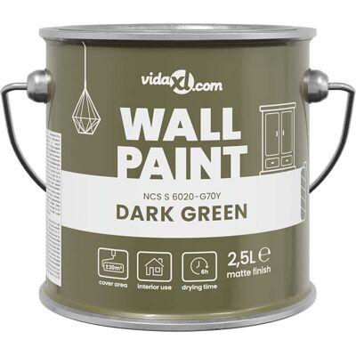 vidaXL Muurverf Groen 2,5 L Wandprint vidaXL Muurverf Groen 2,5 L Wandprint