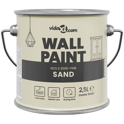 vidaXL Muurverf Bruin 2,5 L Wandprint vidaXL Muurverf Bruin 2,5 L Wandprint