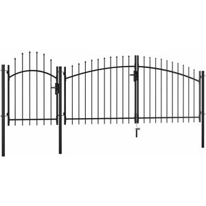 vidaXL Tuinpoort Woerden staal 1,25x4 m zwart vidaXL Tuinpoort Woerden staal 1,25x4 m zwart