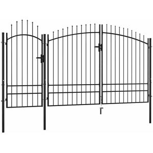 vidaXL Tuinpoort Woerden staal 1,95x4 m zwart vidaXL Tuinpoort Woerden staal 1,95x4 m zwart