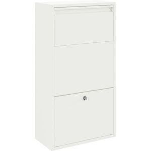 vidaXL Pakket Inwerpkoker met opslag Wit 44 x 22 x 82 cm Staal vidaXL Pakket Inwerpkoker met opslag Wit 44 x 22 x 82 cm Staal