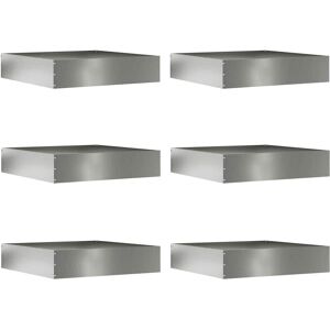 vidaXL Grasafscherming 6 pcs Zilver 60 x 60 x 13 cm Gegevens staal vidaXL Grasafscherming 6 pcs Zilver 60 x 60 x 13 cm Gegevens staal