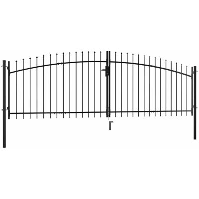 vidaXL Dubbele deur hekpoort Woerden met speerpunt 400x149,5 cm vidaXL Dubbele deur hekpoort Woerden met speerpunt 400x149,5 cm