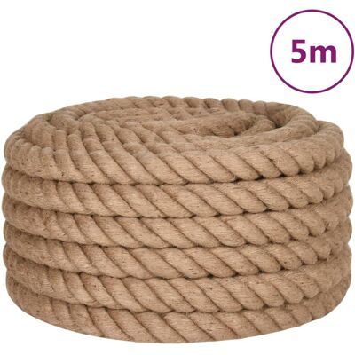 vidaXL Touw 5 m lang 50 mm dik jute vidaXL Touw 5 m lang 50 mm dik jute