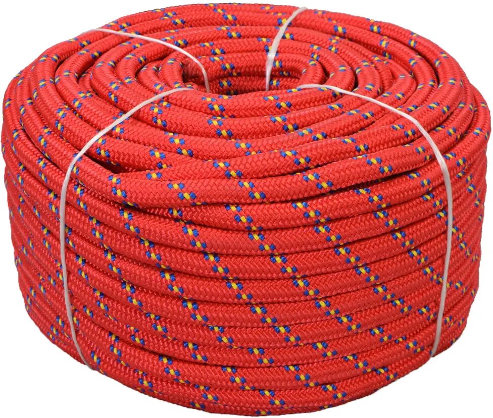 vidaXL Boot touw 18 mm 50 m polypropyleen rood