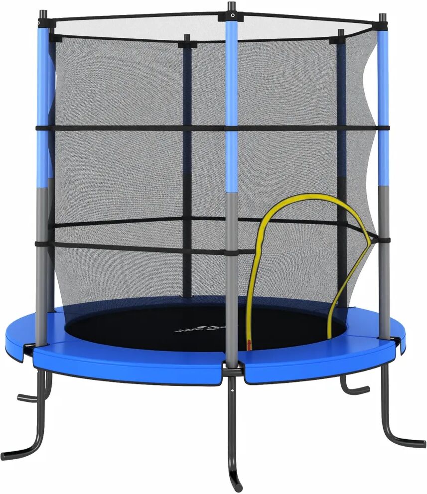 vidaXL Trampoline met veiligheidsnet rond 140x160 cm blauw