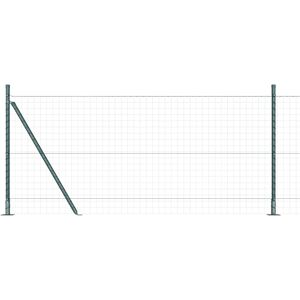 vidaXL Hekpaal. 7 pcs Groen Staal vidaXL Hekpaal. 7 pcs Groen Staal